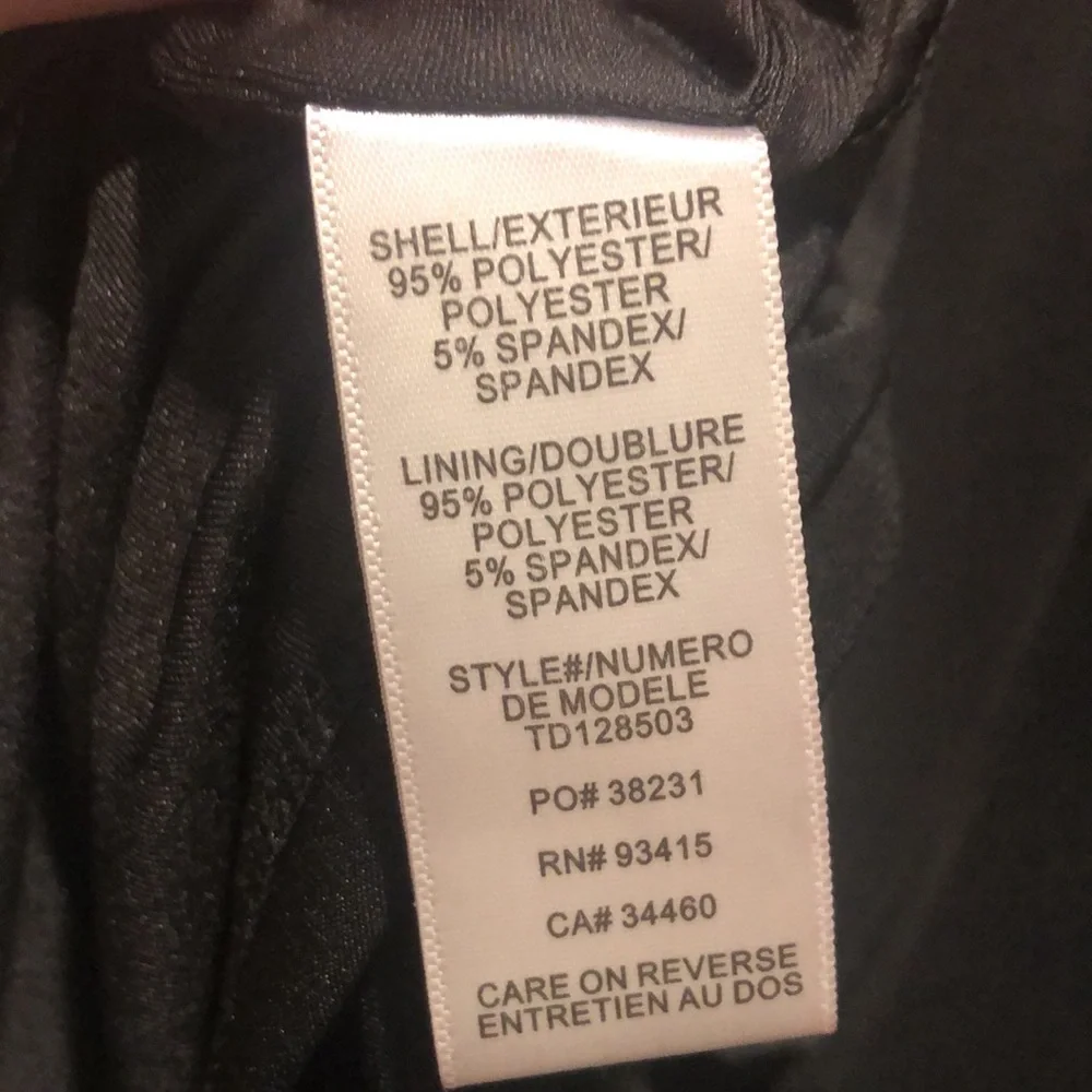 EUC [Trina Turk] Solid Black, 3/4 Sleeve, Knee-Length Draped Dress Womens Sz 6 - Picture 16 of 16